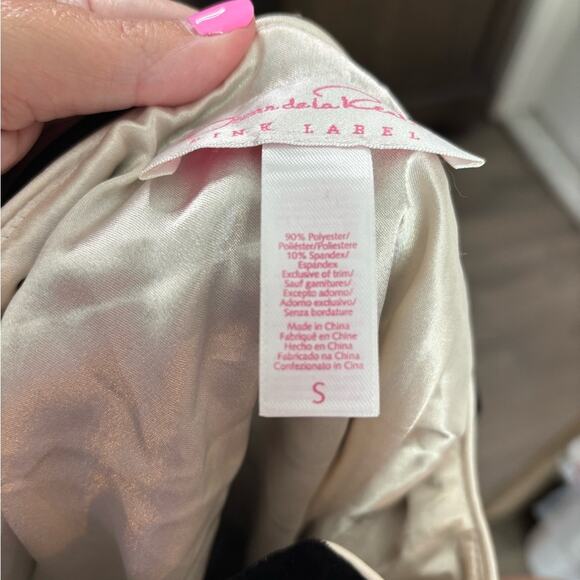 Oscar da le Renta Black Velvet Long Sleeve Caftan Dress Size Small - Picture 7 of 7